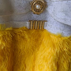 Yellow 💛 Velvet Frock