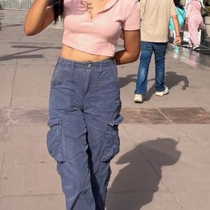 Pink Crop Tee (zara)