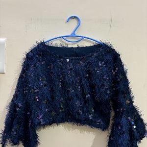 Blue Shimmer Party Top