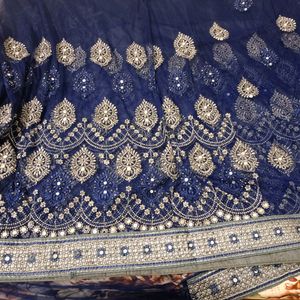 Heavy Net Saree Party Wear