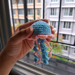Jellyfish Crochet Keychain