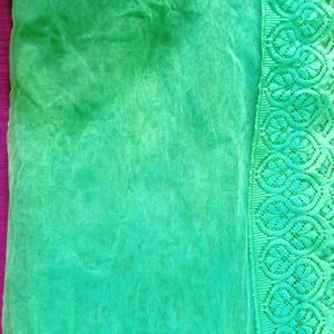 Two Chunni/ Dupatta, One Net Green Colour & Other
