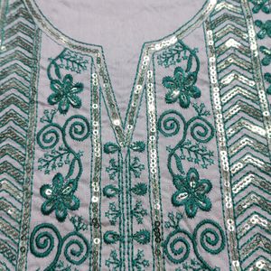 Neck Embroidery Patch White Rama Green New