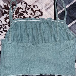 Sea green crop top