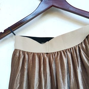 Velvet Dusk Nude Gold Skirt