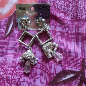 Silver Jhumkas