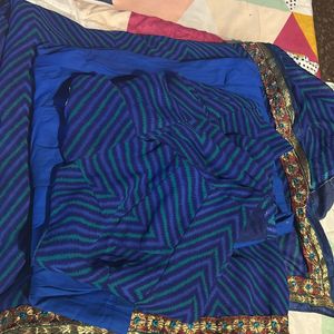 Saree With Skirt And Blouse