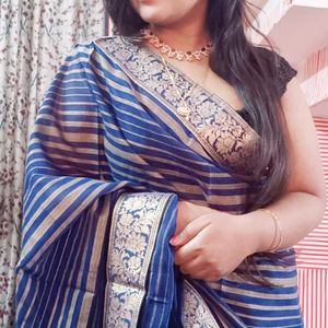 Blue New Banarasi Saree