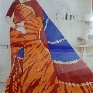 Brand New Brass Plate 2 , With Pure Cotton Saree