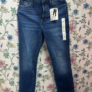 New Highwaist Mom Style Navy Blue Jeans