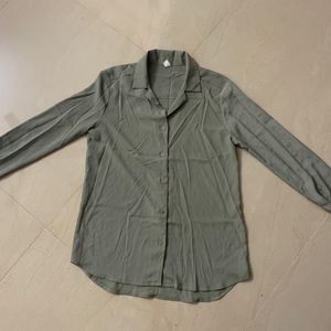 Olive Green Full Sleeve Women’s Shirt