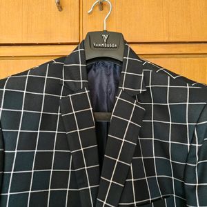 Black Checked Blazer From manq