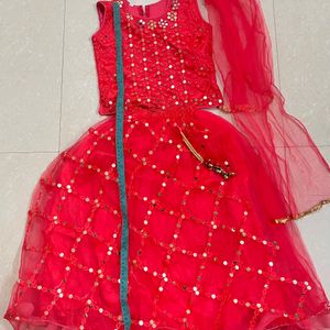 Pink Heavy Lehenga For Girls Upto 6 8 Year Old