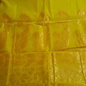 Grand Yellow Saree with Zari Work