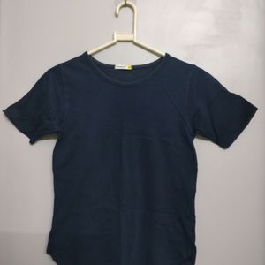 Dark Blue Solid Tshirt