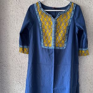 Blue Ajrakh Kurta