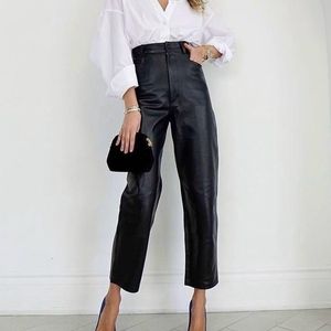 Premium High waist  Leather Pants 💜