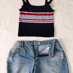 Stripe Crop Top