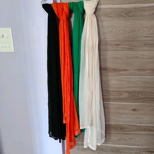 Four Colours Pure Chiffon Dupatta