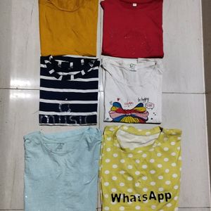 Combos Of 6 T-shirts For Girls