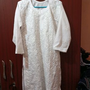 White Chikankari Kurti