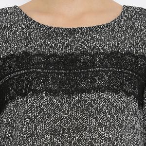 Van Heusen Black Printed Woven Top Smart Formal