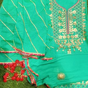 Semi stitched Sharara Suit With Freebies