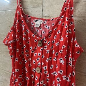 Mini Dress With Flower Print