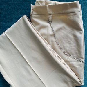 Beige high waist pants