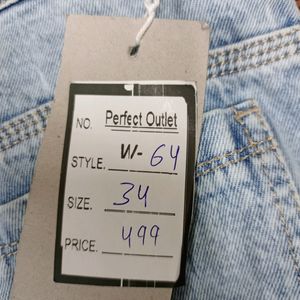 W-64 Size 34 Straightt Women Denim jeans