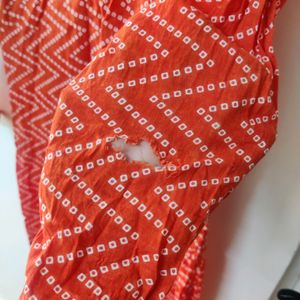 Orange Bandhini Print Kurti