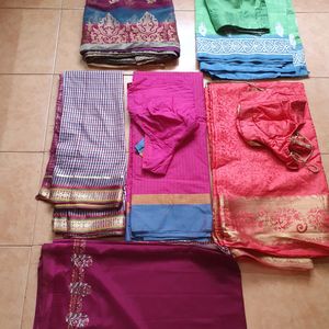 Very rarely Used Good Quality Soft Material Sarees