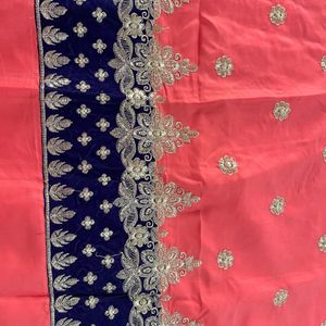 💐Peach Color Valvet Border kadhai Suit