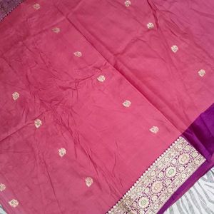 Pure Banarasi Silver Shining Saree