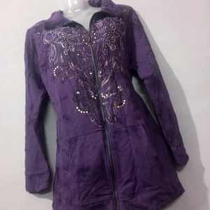 Very Beautiful Purple 💜 Jacket With Zip