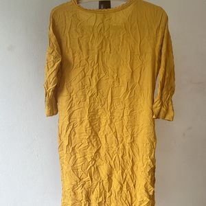 Mustard Yellow Kurtha, Size Large