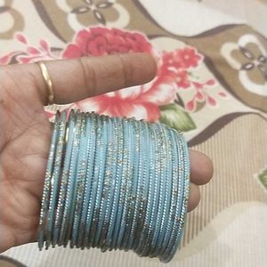 Green and Blue Metal Bangles ( 2 Darjan)