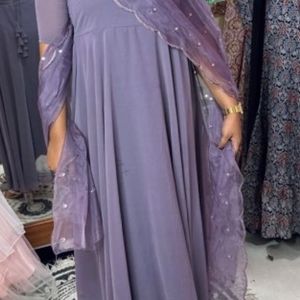 Deisgner dress deep purple with dupatta