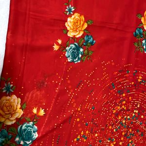 New Unused Soft Cotton Silk Saree With Blouse Piec