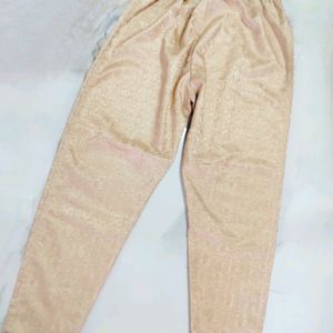 Floral Textured Silk Brocade Pant