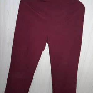 Cherry Color Unused Trouser Stretchable