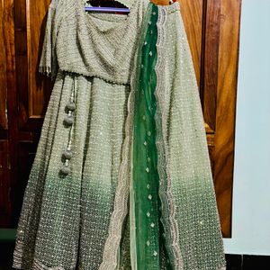 17k Last  Pastel Shaded Green  Designer Lehenga