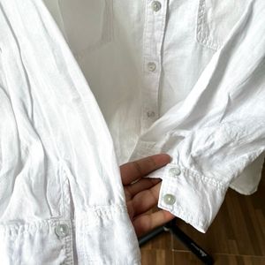 Zara Linen Oversized Button Down Shirt