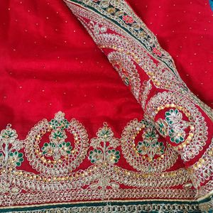 Fully New Red Heavy Designer Saree