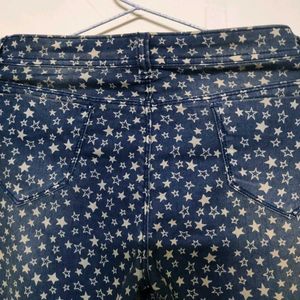 Jeans Star Patterned Design