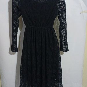 VERY PRETTY BLACK NET FROCK