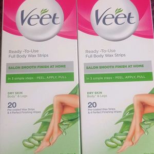 Veet Ready-to-use Full Body Wax Strips - 2 Pack