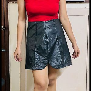 ZARA LEATHER SKIRT Waist Upto 34