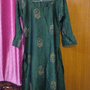 Green Kurti Set