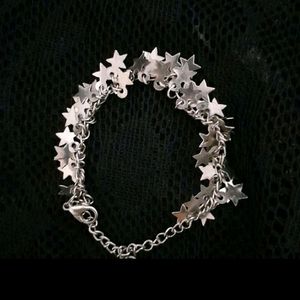 STARS SLIVER CHAIN LAYERED ADJUSTABLE BRACELET WESTERN JEWELRY FOR WOMEN AND GIRLS